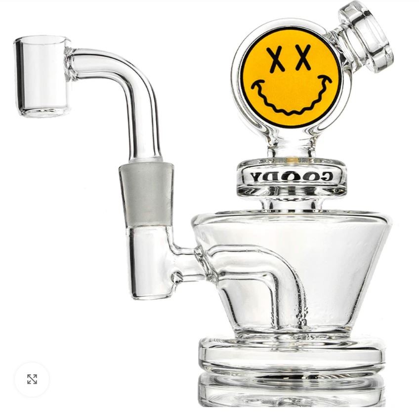 Goody Glass Big Face Mini  Disc Perolator Rig 10mm Quartz