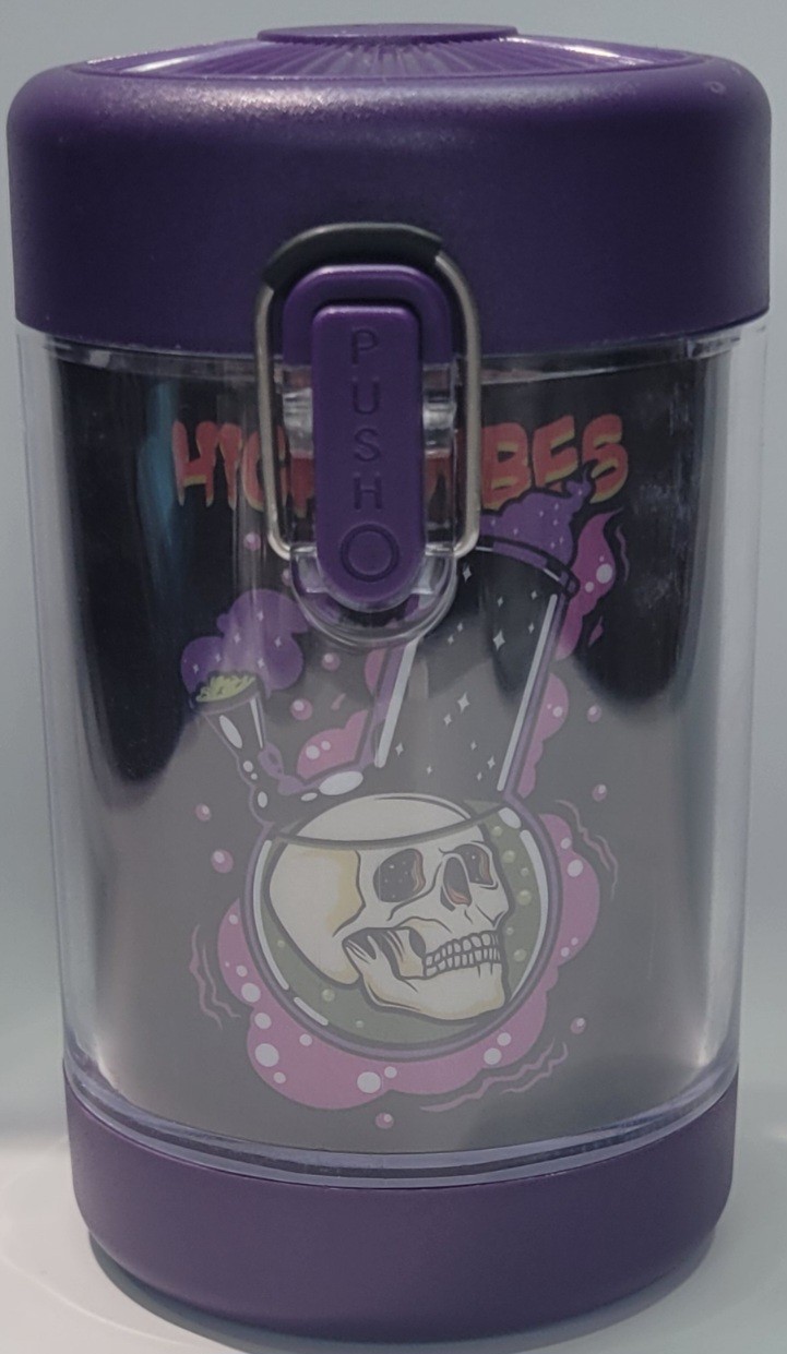 Magnified View LED Light Herb Jar (Purple)