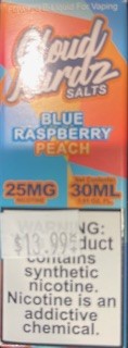 cloud nurds blue raspberry peach 25mg